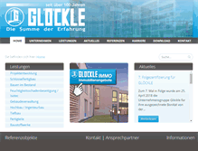 Tablet Screenshot of gloeckle-bau.de